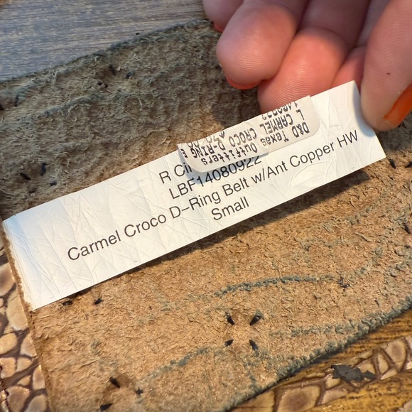 D&D‎ Texas Outfitters Croco D-Ring Belt Antique Copper Hardware Boho Chic small - Picture 6 of 14